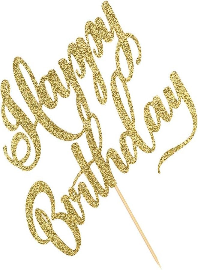 Confetti! happy birthday Cake Topper, Happy Birthday Cake Bunting Decor, Birthday Party Decoration Supplies, (Gold) - Image 4